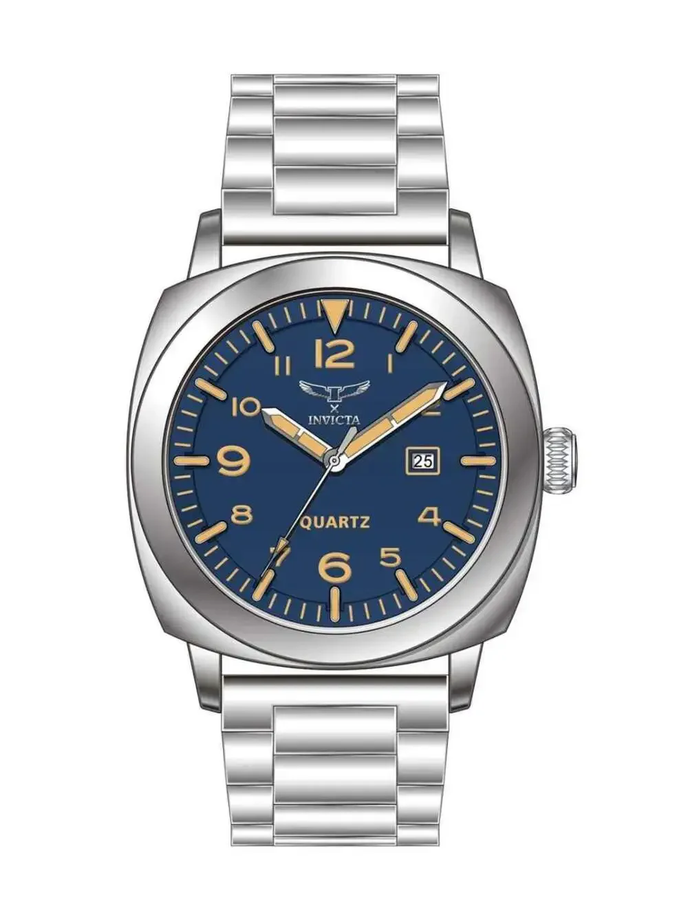 Invicta Specialty Men 44mm Metal Silver Blue dial MG68 Quartz (69631)